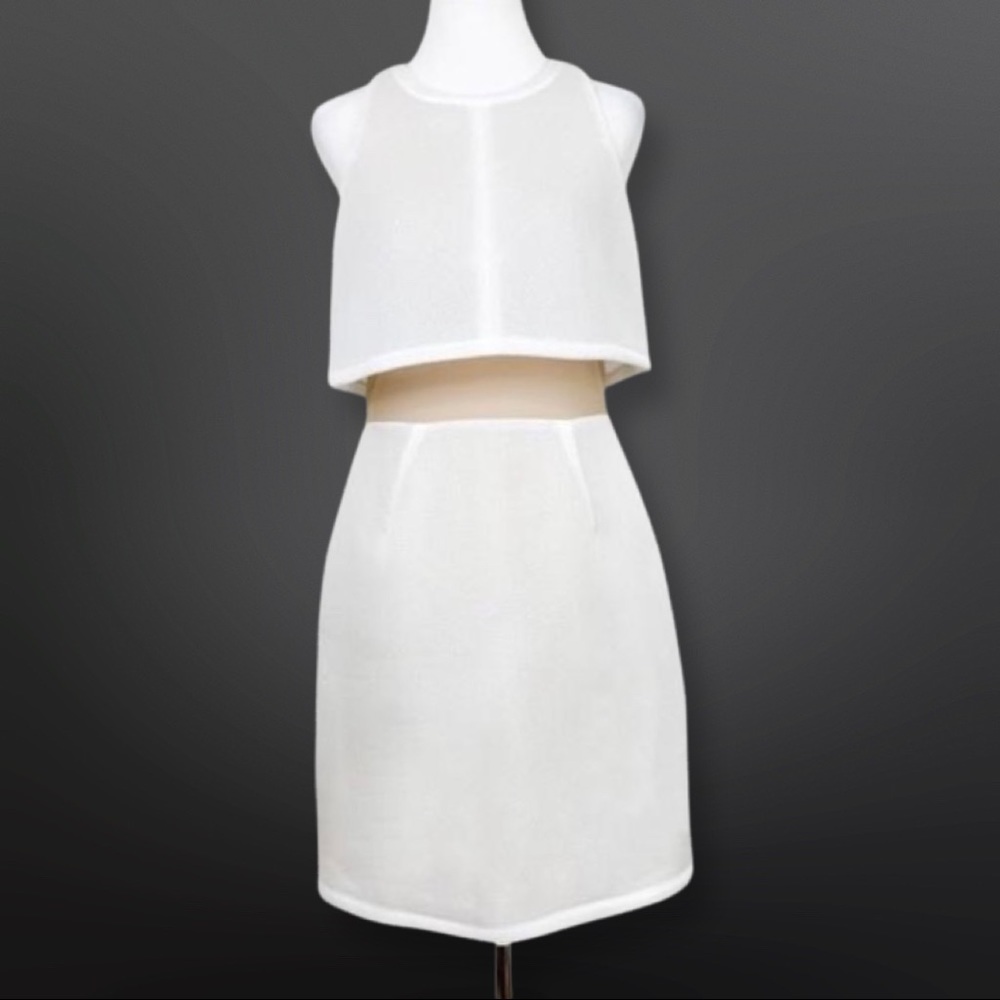 ABS By Allen Schwartz Women’s Cropped Halter Over Lay Dress RETAIL PRICE $225. - Picture 10 of 14